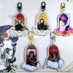 The Locked Tomb mock stained glass key chains