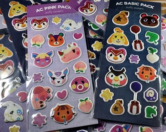 Pegatinas hinchadas de cruce de animales