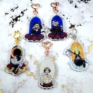 Identity V mock stained glass key chains