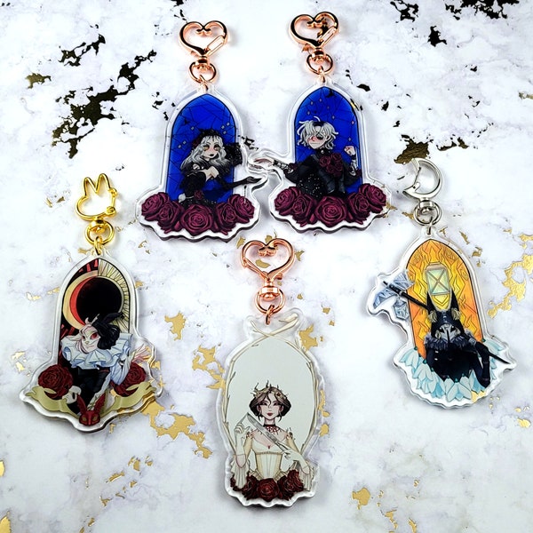 Identity V mock stained glass key chains