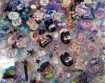 Vtuber (Hololive / Indie / Nijisanji) Pegatinas Holográficas Transparentes