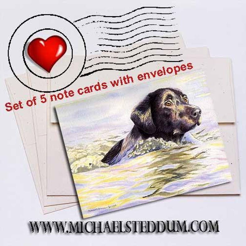 Water Dog Labrador Retriever Note Card Set