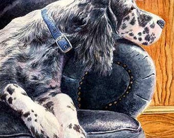 Couch Potato A Limited Edition English Setter Print