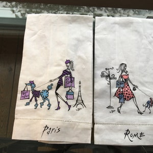 Finger Towels Walking The Dogs Paris Rome