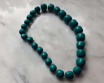 Necklace  Turquoise Colored Large Graduated Beads  Vintage