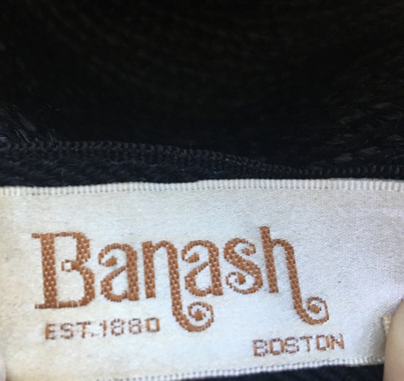 Straw Hat Banash Boston Established 1880 Bow Wide… - image 10