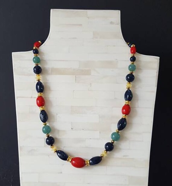 Necklace  Multi-Color Beads - image 1