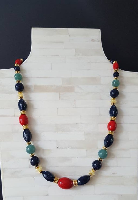 Necklace  Multi-Color Beads - image 2