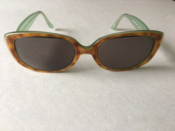 Sunglasses Jean Patou Paris Green Tan Vintage