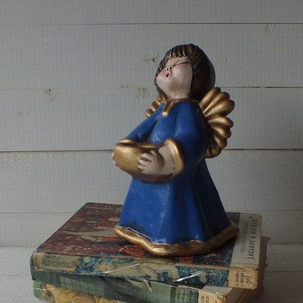 Original Bozen Thun Ceramic Angel - Vintage Italian Bolzano Handmade Figure No. 5 - Italy Art Ceramic Candlestick