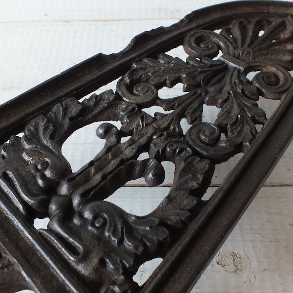 Antique Iron Footed Stand - Rest for Ironing Board - Cast Iron Stand - Cast Iron Trivet Stand - Antique Cast Iron Sad Iron Trivet