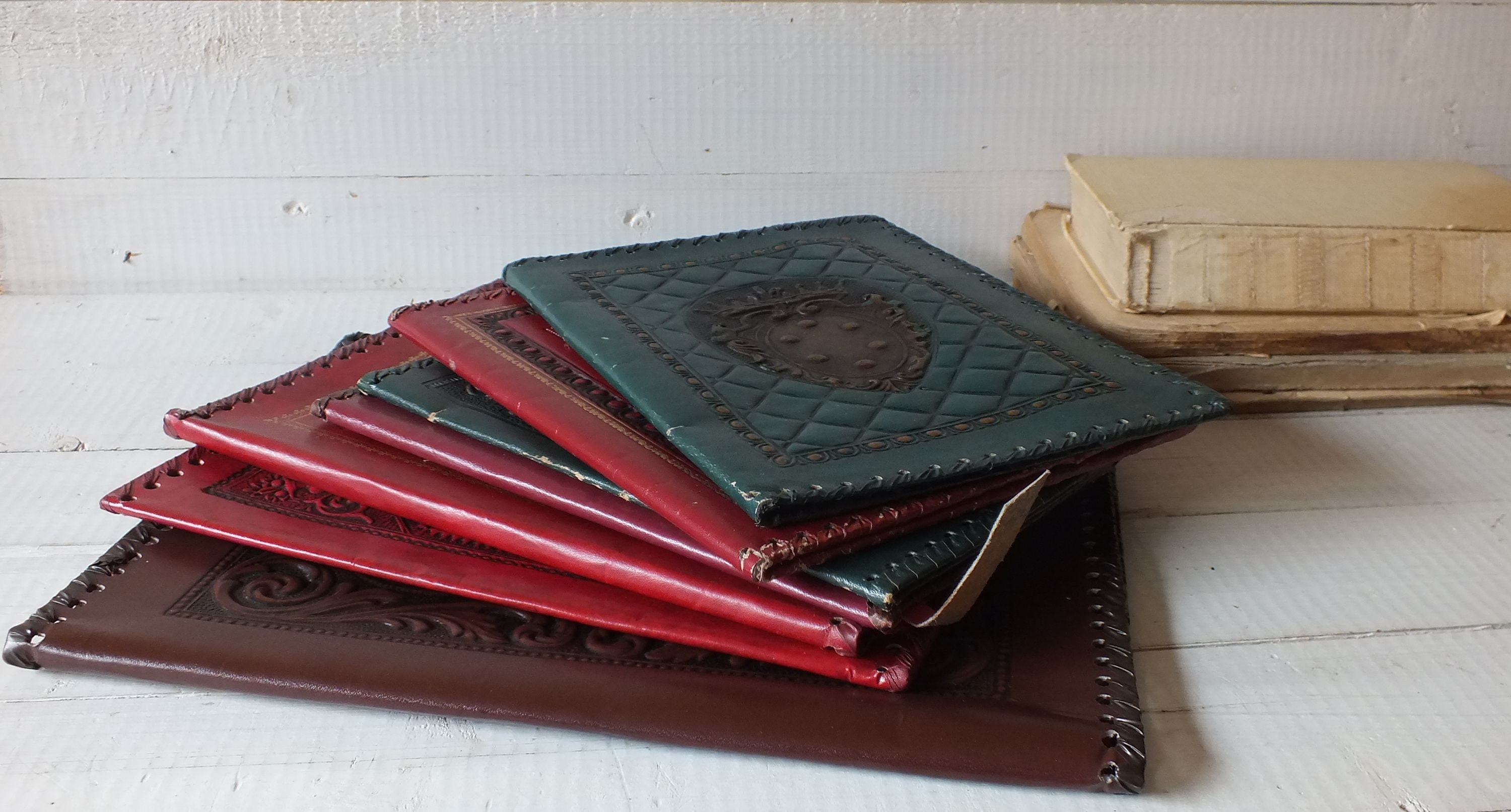 Leather Book Cover Made in Italy - Italian Document Holder - Hand  