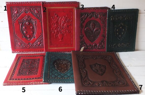 Leather Book Cover Made in Italy - Italian Document Holder - Hand  