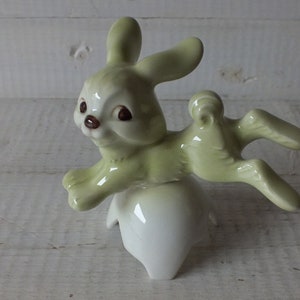 Goebel Jumping Rabbit - Vintage Goebel Leaping Easter Bunny Figurine - Porcelain Figure Goebel Bunny  - Goebel Figurine Bunny - 1970s