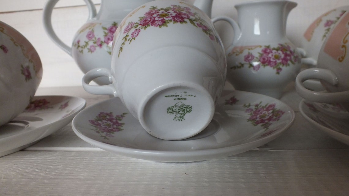Vintage Tea Set Graf Von Henneberg Porcelain Jlmenau GDR Etsy