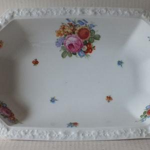 Art Deco Porzellan Schale - Rosenthal Porzellan - Maria Selb Bavaria - Blumen Dekor - Blumen Romantische Schale - 1920er Jahre