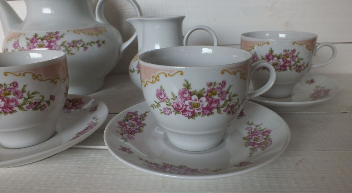 Vintage Tea Set Graf Von Henneberg Porcelain Jlmenau GDR Etsy