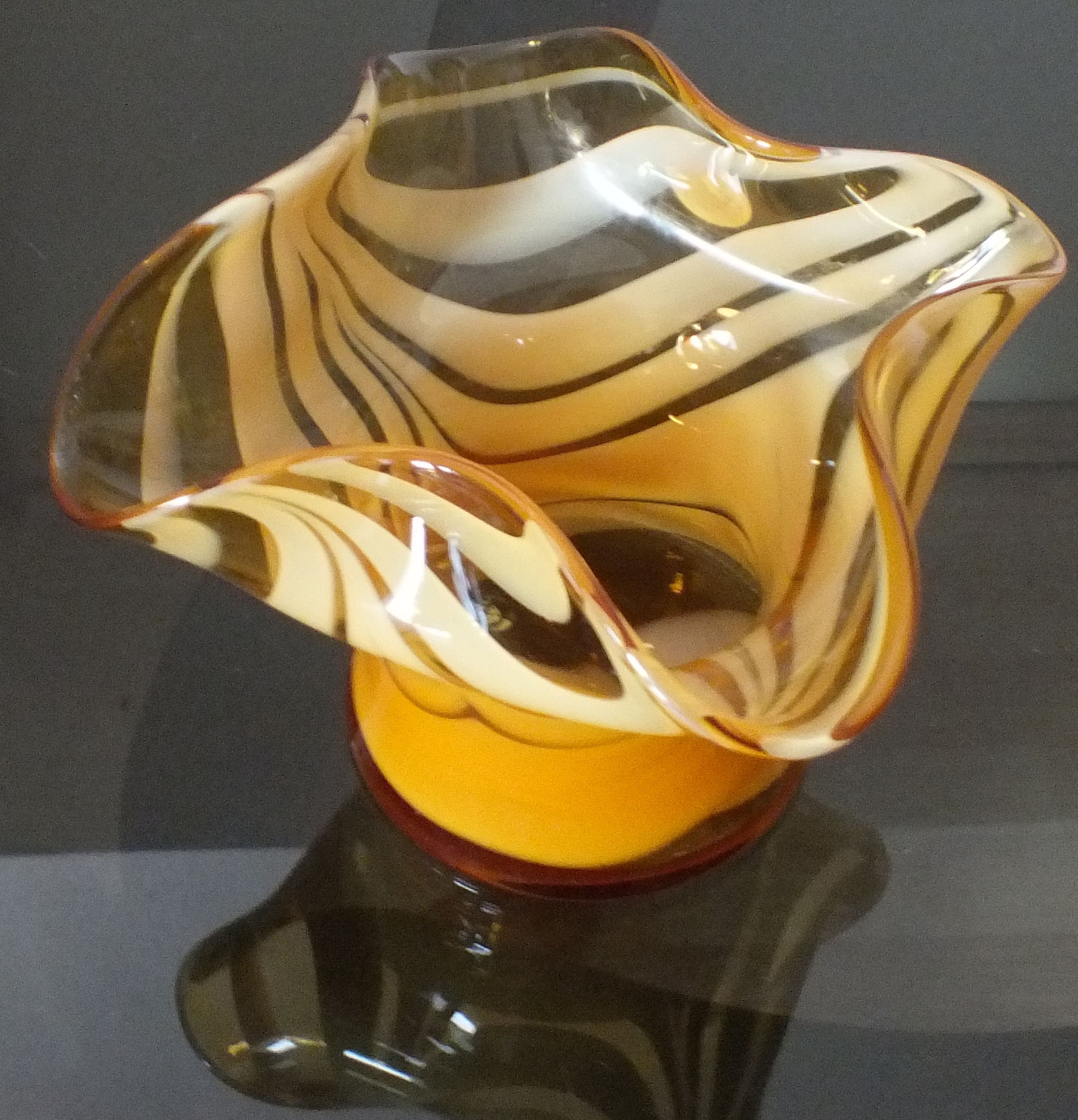 Art Glass Bowl / Vase Unique Handmade Glass Designer Glass Bowl Dragan