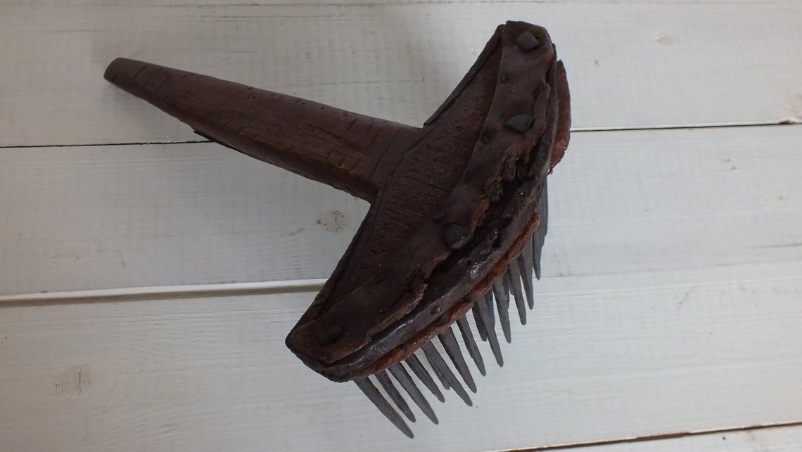 Antique Wool Comb Rare Old Wool Tool Ethnic Wooden Comb Primitive ...