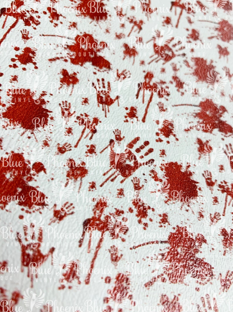 Blood Splatter Horror Halloween Gory Scary Bloody Handprint - Etsy