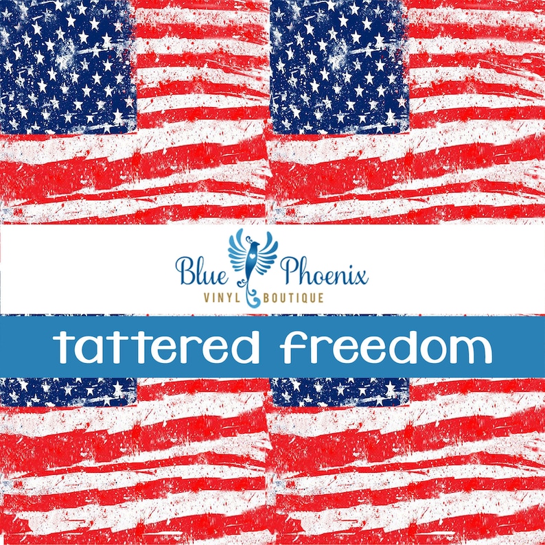 Patriotic American Flag Heat Transfer or Adhesive Vinyl Faux | Etsy