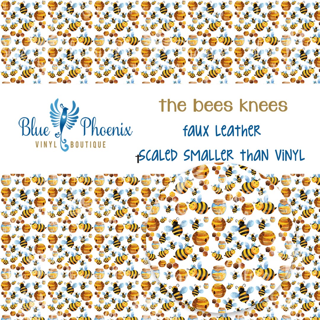 Watercolor Bees Honey Patterned Faux Leather for Earrings - Etsy