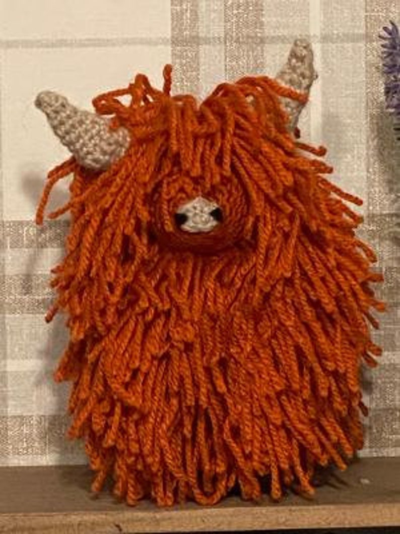 miniature Highland Cow crochet pdf pattern image 3