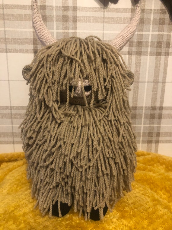 Highland Cow Knitted Pattern Etsy UK