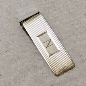 Vintage Sterling Engraved Money Clip