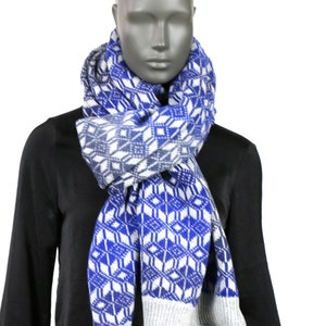Pure wool winter scarf  Grey /green/blue wool knitted scarf, knitted wool scarf, Wool colorful knit scarf, Women&#39;s scarf, Wool scarf