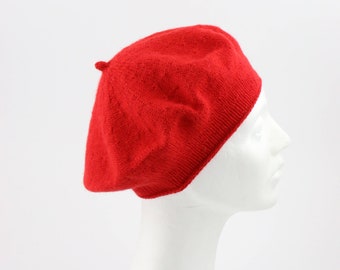 CheChury Béret Français Laine Tricoté – Chapeau Béret Femme Élégant Automne/Hiver, Doux Chaud Classique Uni