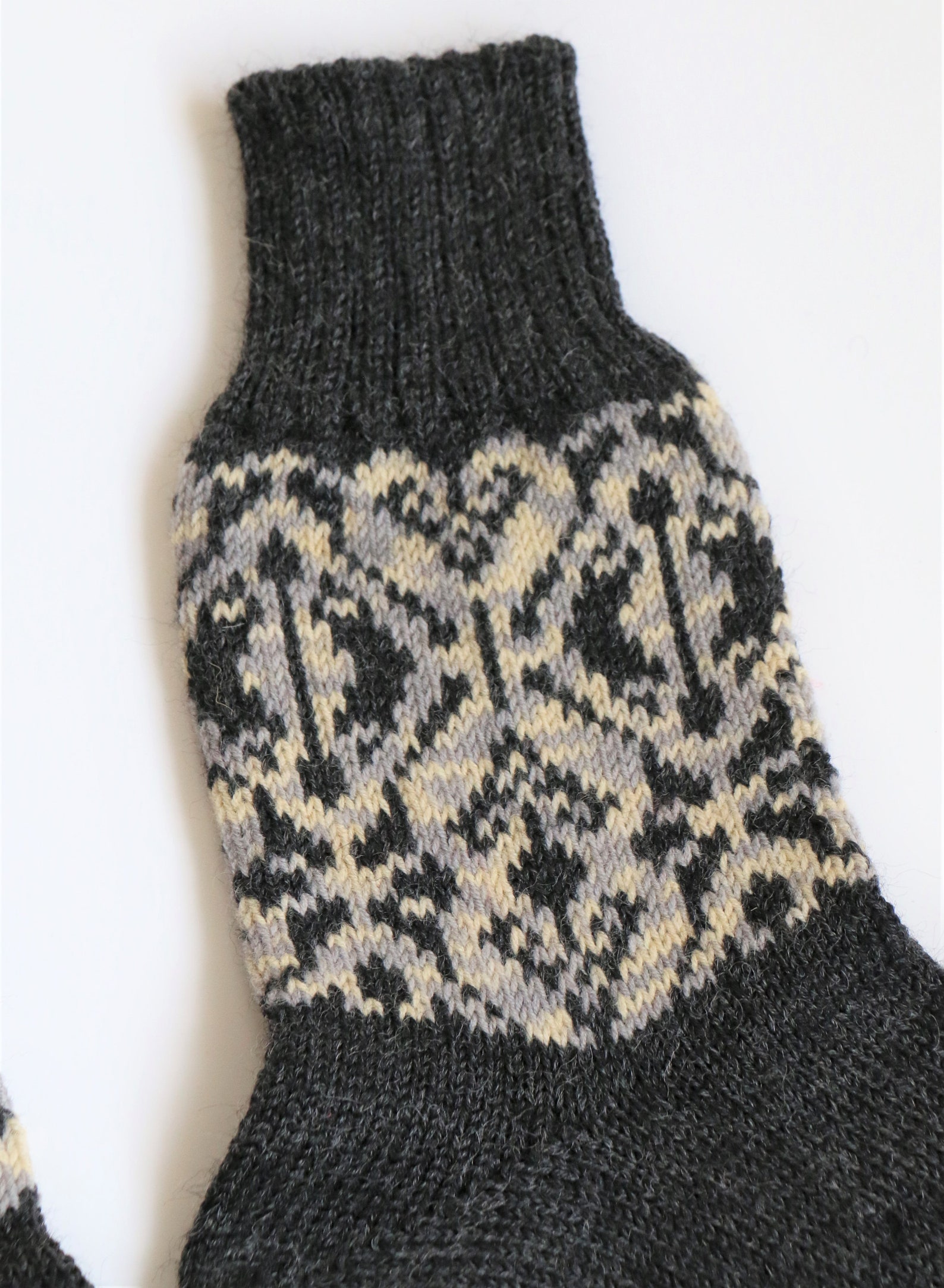 Scandinavian Style Wool Socks Men's Wool Knit Socks Cozy - Etsy