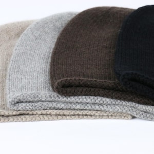 Cashmere knit hat  Women beige knitted hat Pure cashmere hat knit hat Womens knit wool beanie  Winter hat Wool knit hat Gift for her