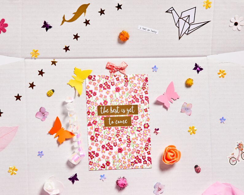 Mystery Box for Women with 7 Unique Gifts for Her in a Self Care Box Personalised Gift Box Care Package for Her with Surprise Gifts
