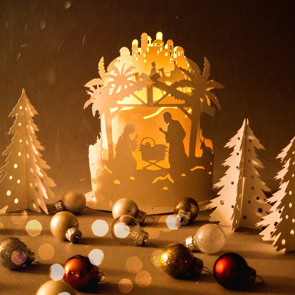 Lantern Navity of Jesus, Nativity scene svg, shadow box svg, paper lamp, Christmas light svg, family Christmas svg, paper lamp, gift box svg Lantern Navity of Jesus, Nativity scene svg, shadow box svg, paper lamp, Christmas light svg, family Christmas svg, paper lamp, gift box svg