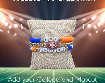 Football College Bracelet | College Football Bracelet | College Jewelry | Jewelry | Custom Jewelry| bead bracelets |Girl gift | Bracelets