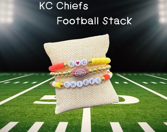 KC Chiefs Bracelets | KC Chiefs Jewelry | Kansas City Chiefs | NFL team bracelet | Chiefs | kc  bracelets | Football | Football bracelets