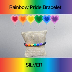 Pride Rainbow Stretchy Bead Bracelet: LGBTQ Unisex Jewelry