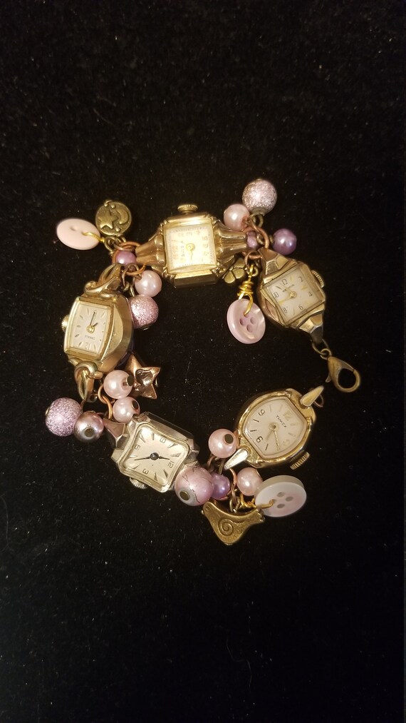 Handmade Vintage watch face bracelet