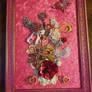 Framed Jewelry Art &quot;Be My Valentine&quot;