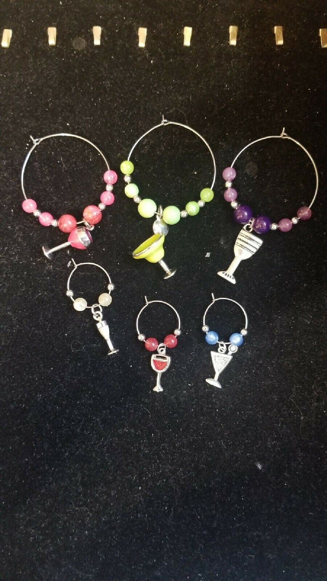 Wine Glass Charms/ Markers Etsy