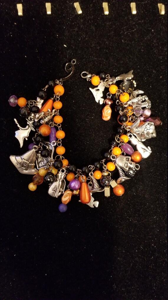 Halloween Charm Bracelet handmade OOAK