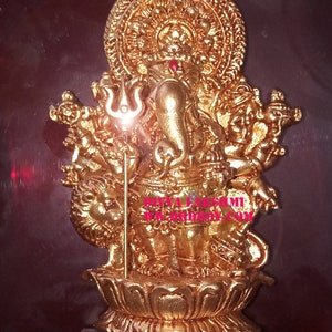 Sri Shubha Drishti Ganapati Ganesha Wall Plague Statue Sculpture 5&quot;High