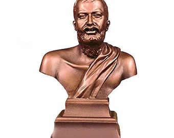 Busto de Sri Ramakrishna: escultura de santo hindú, decoración para el hogar.
