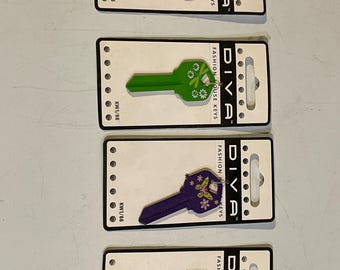 One diva color house key blank kw1 AXXESS 66 you choose design
