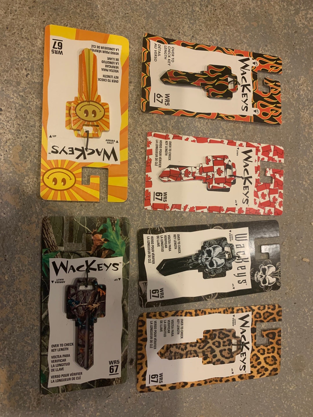 Whacky Key Lot of 2 Wackeys Color House Key Blank WR5 AXXESS 67 Chose From Flame ...