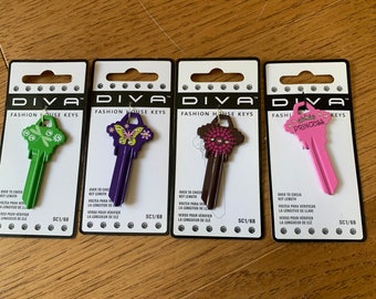 Lot of 2 Diva Fashion house key blanks SC1 AXXESS 68 chose style from picture