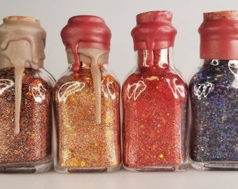 Glitter Potion Bottles Wax Sealed