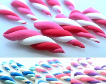 Unicorn Horns Set of 25 Craft Dry Clay Bling Topper Marbled