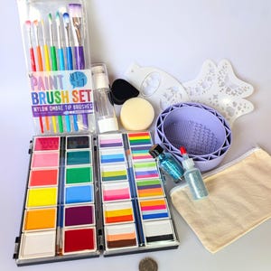 Face Paint Kits Full Pro Water Activated Makeup - Facepaint Gift Sets